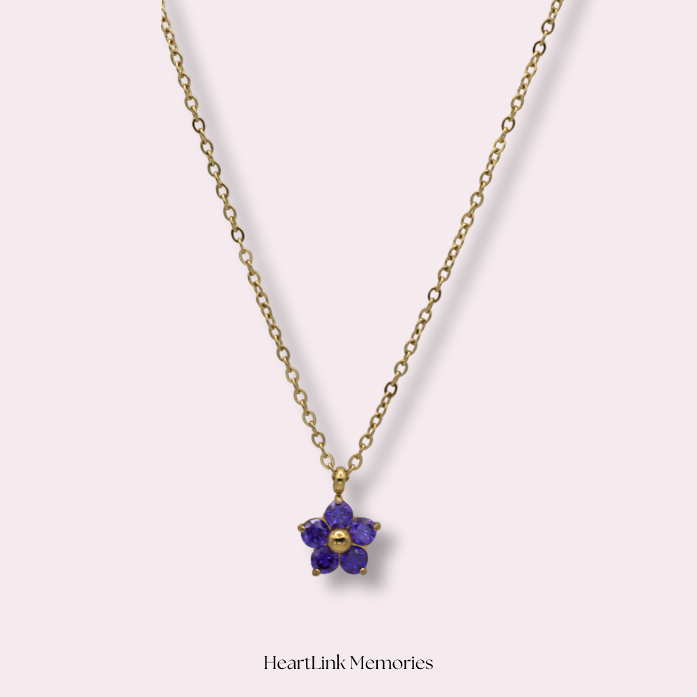 Purple Flower Necklace